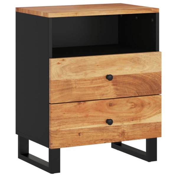 Nachttisch 50x33x62 cm Massivholz Akazie & Holzwerkstoff