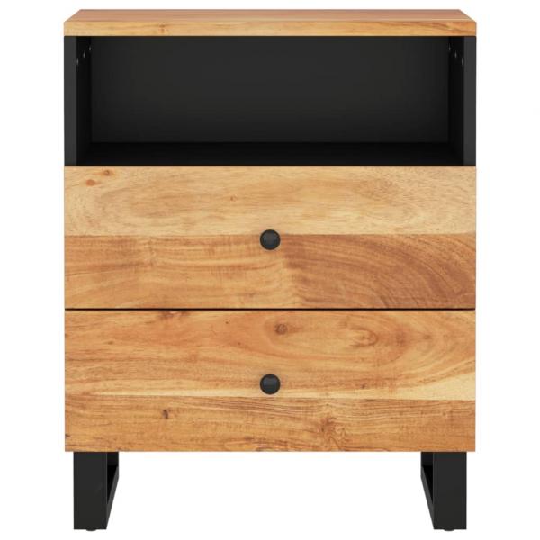 Nachttisch 50x33x62 cm Massivholz Akazie & Holzwerkstoff
