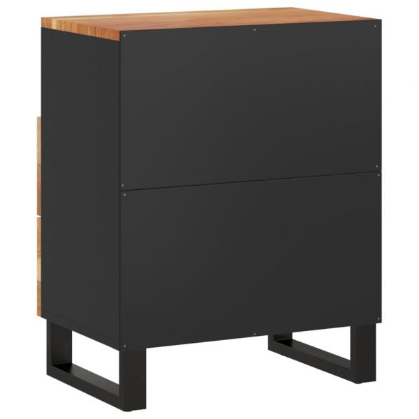 Nachttisch 50x33x62 cm Massivholz Akazie & Holzwerkstoff