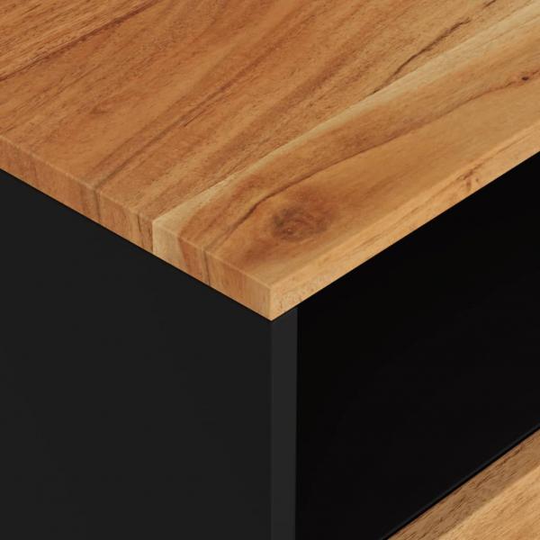 Nachttisch 50x33x62 cm Massivholz Akazie & Holzwerkstoff