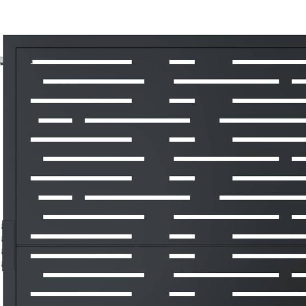 Gartentor Anthrazit 105x80 cm Stahl Quadratisches Design