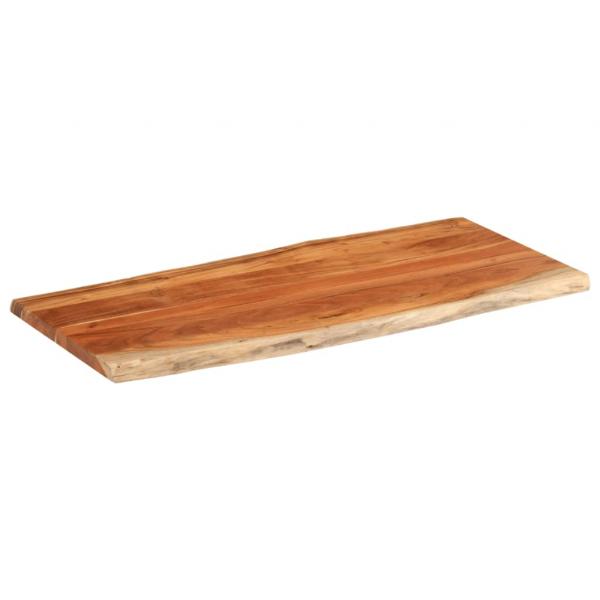 Tischplatte 140x60x2,5cm Rechteckig Massivholz Akazie Baumkante