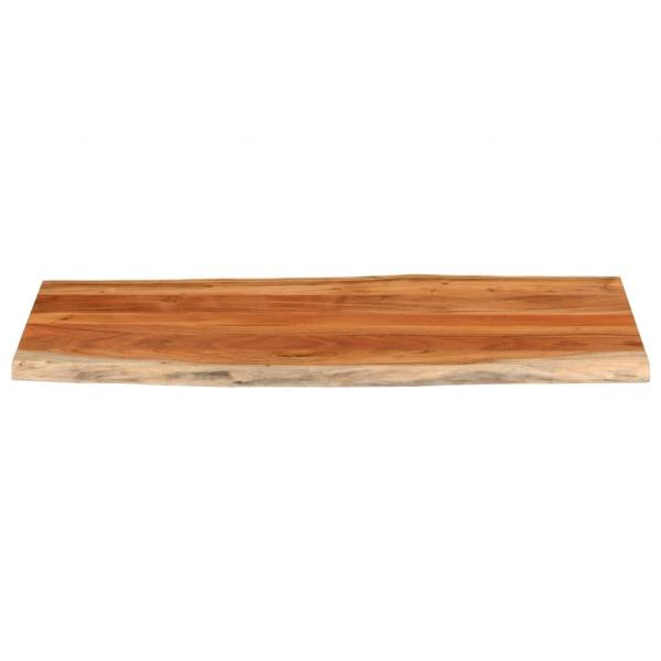 Tischplatte 140x60x2,5cm Rechteckig Massivholz Akazie Baumkante