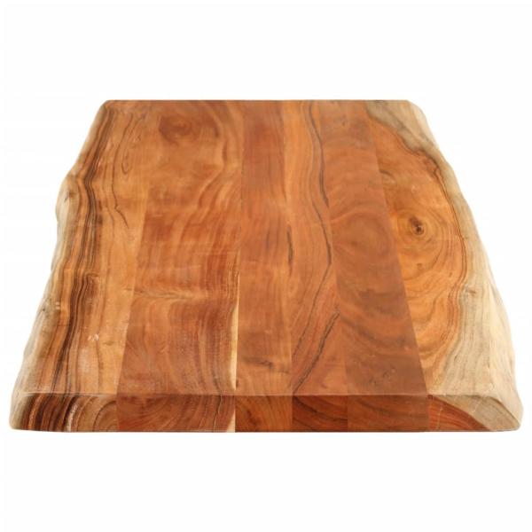 Tischplatte 140x60x2,5cm Rechteckig Massivholz Akazie Baumkante