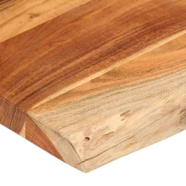 Tischplatte 140x60x2,5cm Rechteckig Massivholz Akazie Baumkante