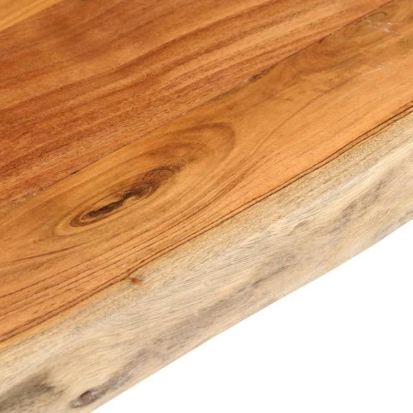 Tischplatte 140x60x2,5cm Rechteckig Massivholz Akazie Baumkante