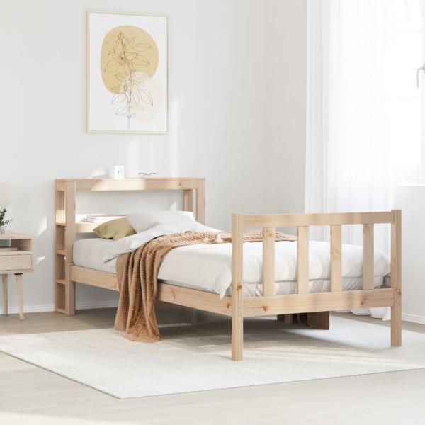 ARDEBO.de - Massivholzbett ohne Matratze 100x200 cm Kiefernholz