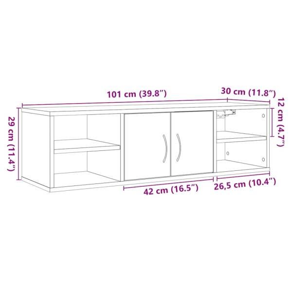 Wandschrank Artisan-Eiche 102x30x29 cm Holzwerkstoff