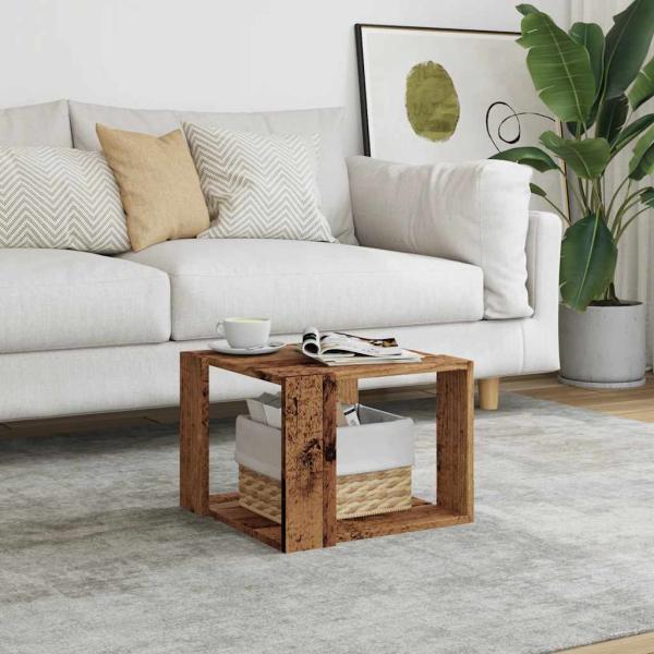 Couchtisch Altholz-Optik 40x40x30 cm Holzwerkstoff