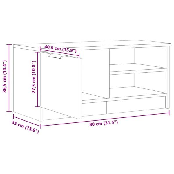 TV-Schrank Artisan-Eiche 80x35x36,5 cm Holzwerkstoff