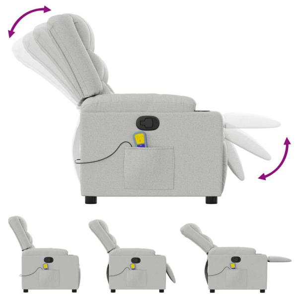 Massagesessel Wolkengrau Stoff