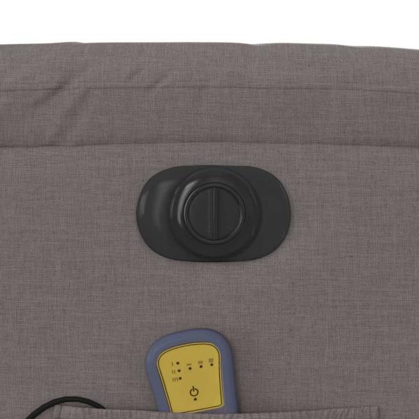 Massagesessel Elektrisch Taupe Stoff