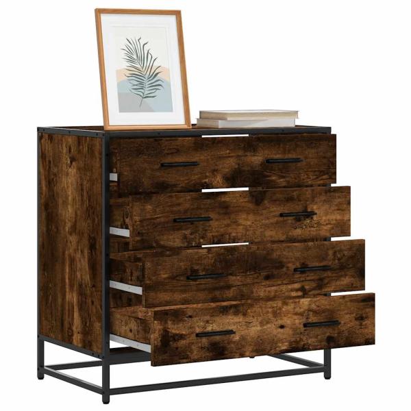 ARDEBO.de - Schubladenschrank Räuchereiche 70x41x70 cm Holzwerkstoff