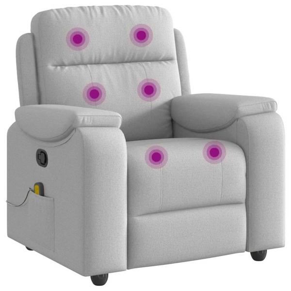 Massagesessel Wolkengrau Stoff