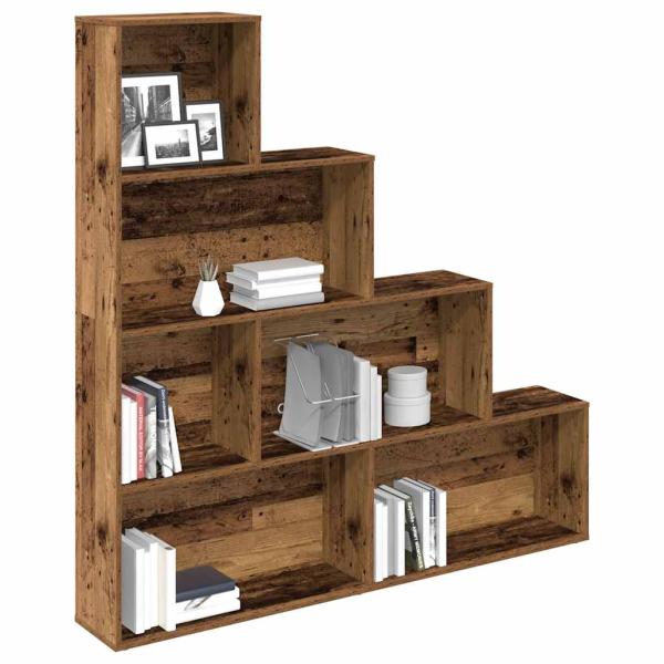 ARDEBO.de - Bücherregal Altholz-Optik 157x24x160 cm Holzwerkstoff