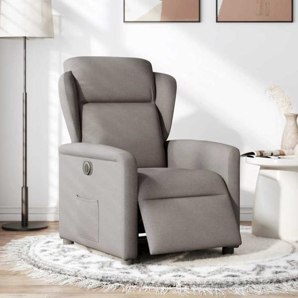 Relaxsessel Elektrisch Taupe Stoff