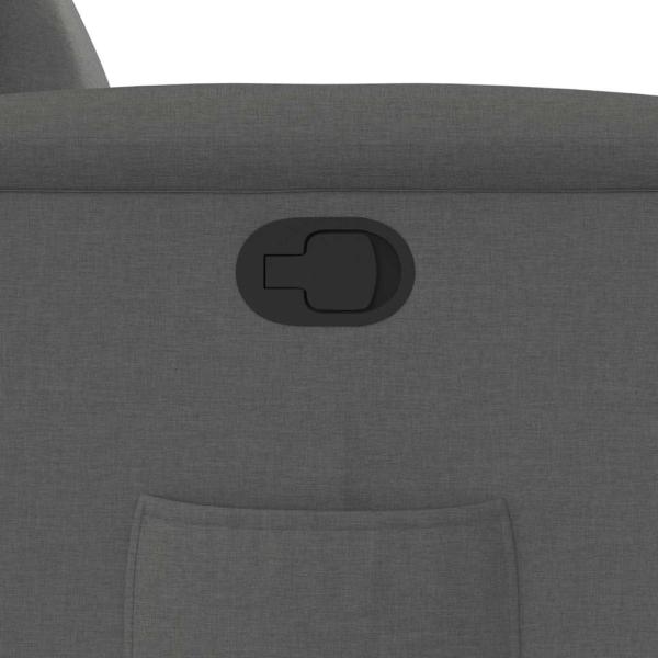 Relaxsessel mit Aufstehhilfe Dunkelgrau Stoff