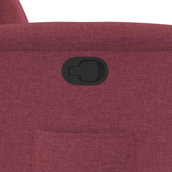 Relaxsessel mit Aufstehhilfe Weinrot Stoff