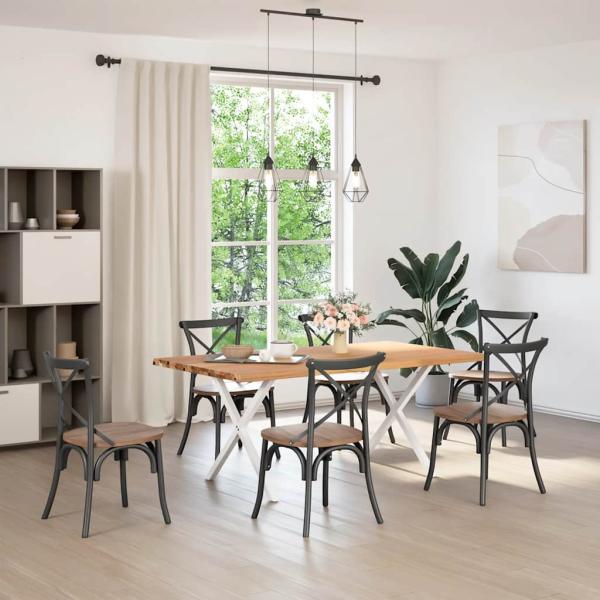Esstisch Hellbraun 180x100x74 cm Massivholz Eiche Rechteckig