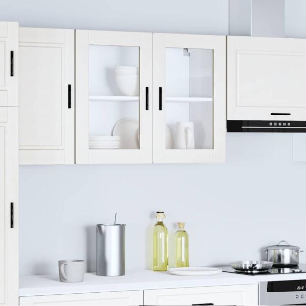 Küchen-Hängeschrank mit Glastür Porto Weiß