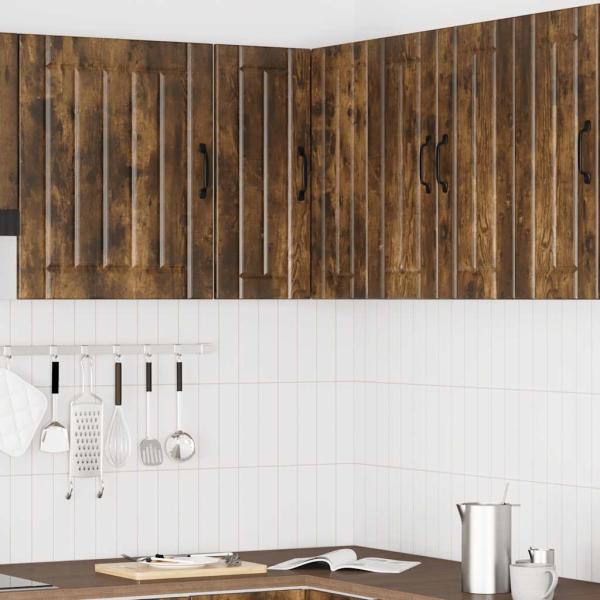Küchen-Eckhängeschrank Lucca Räuchereiche Holzwerkstoff