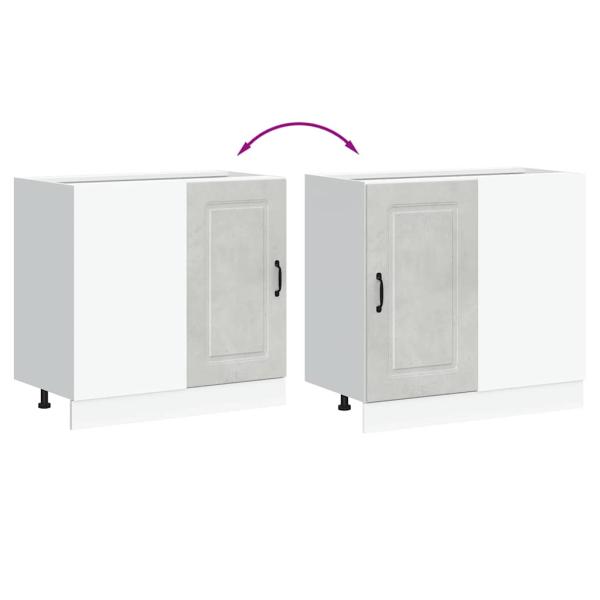 Küchenunterschrank Kalmar Betongrau Holzwerkstoff