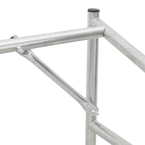 Brennholzregal mit Regenschutz 100x60x200 cm Verzinkter Stahl