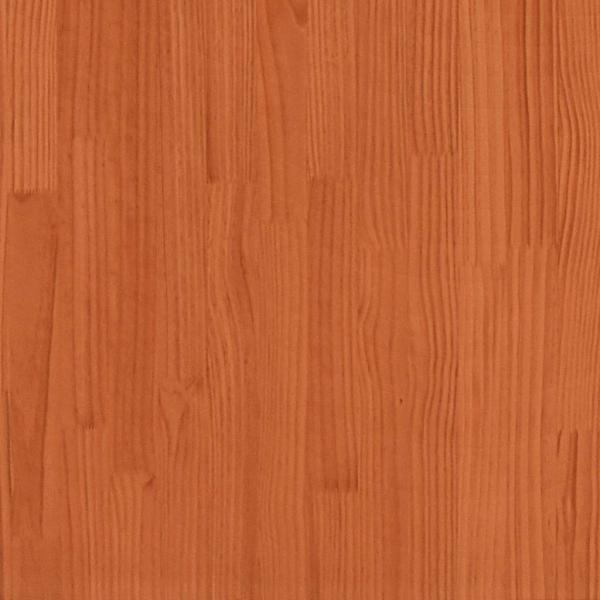 Kopfteil mit Bücherregal L-Form Wachsbraun 140 cm Massivholz