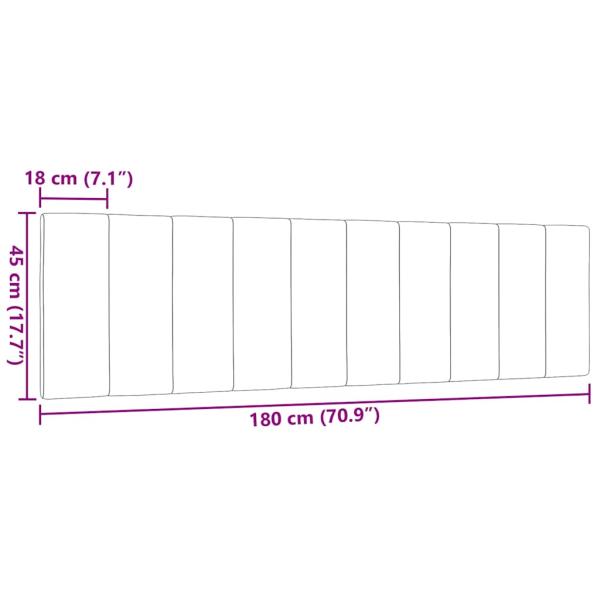 Kopfteil-Kissen Hellgrau 180 cm Stoff
