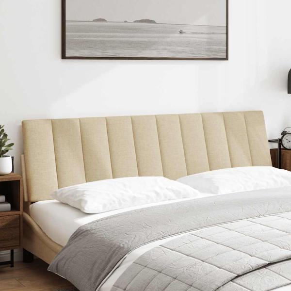 Kopfteil-Kissen Creme 180 cm Stoff