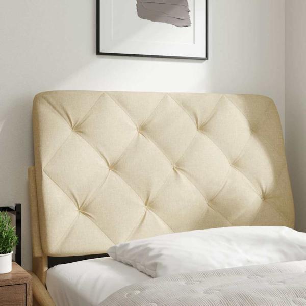Kopfteil-Kissen Creme 80 cm Stoff