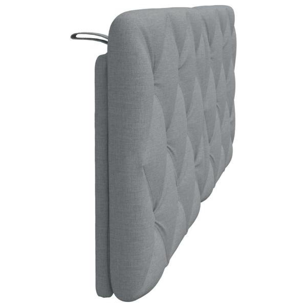 Kopfteil-Kissen Hellgrau 140 cm Stoff