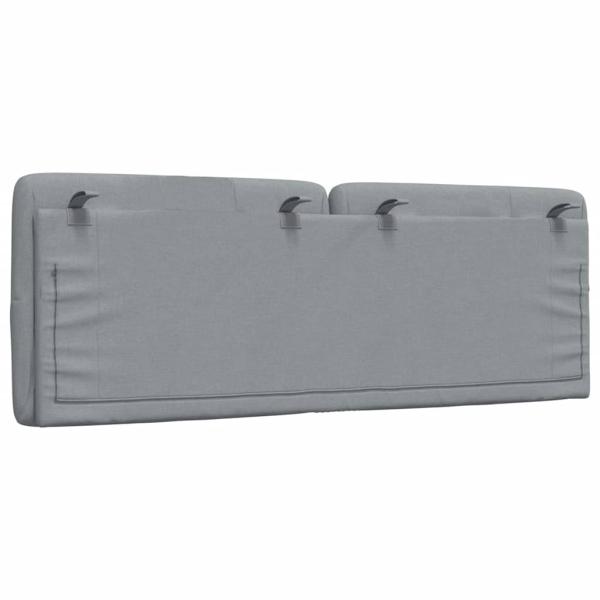 Kopfteil-Kissen Hellgrau 140 cm Stoff