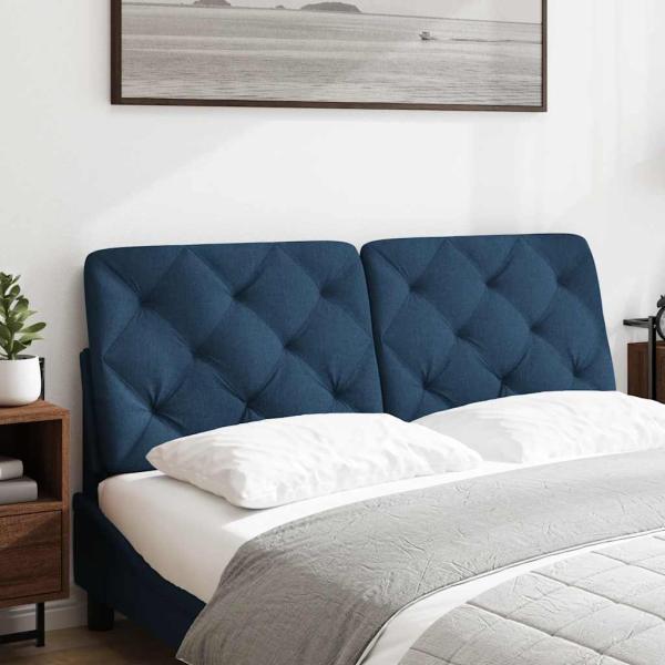 ARDEBO.de - Kopfteil-Kissen Blau 140 cm Stoff