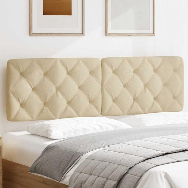 Kopfteil-Kissen Creme 160 cm Stoff