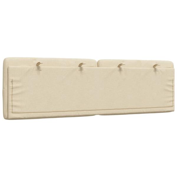 Kopfteil-Kissen Creme 160 cm Stoff