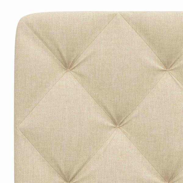 Kopfteil-Kissen Creme 160 cm Stoff