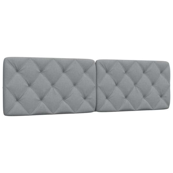ARDEBO.de - Kopfteil-Kissen Hellgrau 180 cm Stoff