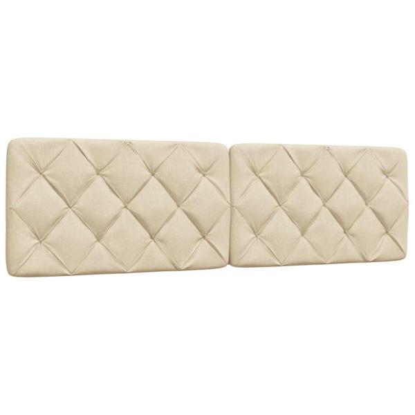 ARDEBO.de - Kopfteil-Kissen Creme 180 cm Stoff
