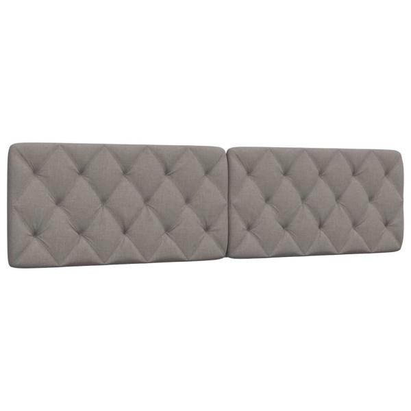 ARDEBO.de - Kopfteil-Kissen Taupe 200 cm Stoff