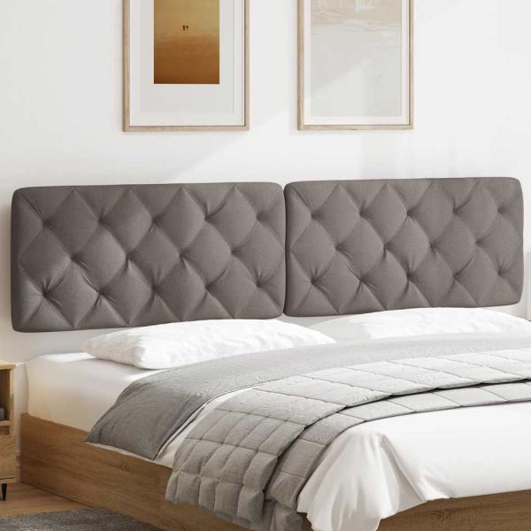 Kopfteil-Kissen Taupe 200 cm Stoff