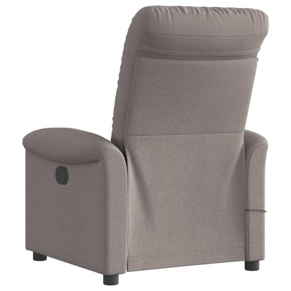 Massagesessel Taupe Stoff
