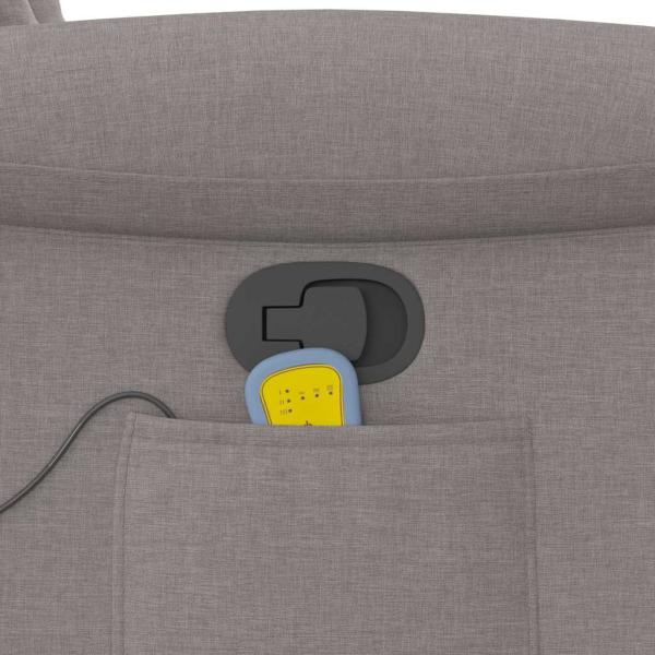 Massagesessel Taupe Stoff