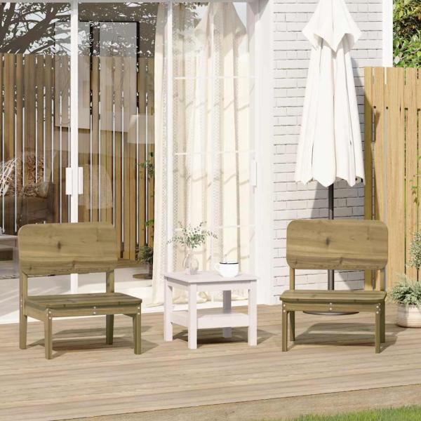 ARDEBO.de - Gartenstühle 2 Stk. 60x52,5x72 cm Kiefernholz Imprägniert