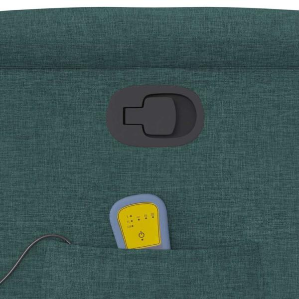 Massagesessel mit Aufstehhilfe Dunkelgrün Stoff