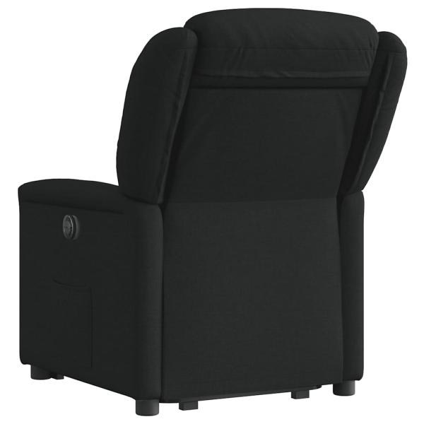 Relaxsessel mit Aufstehhilfe Schwarz Stoff