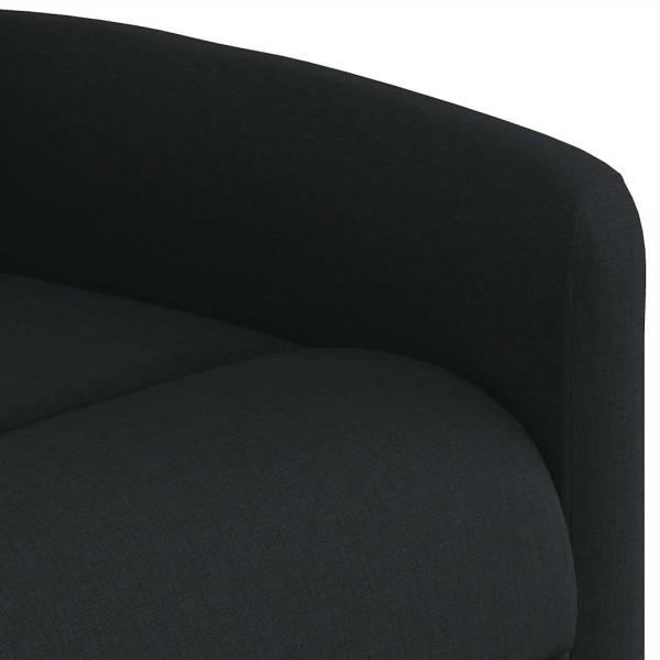 Relaxsessel mit Aufstehhilfe Schwarz Stoff