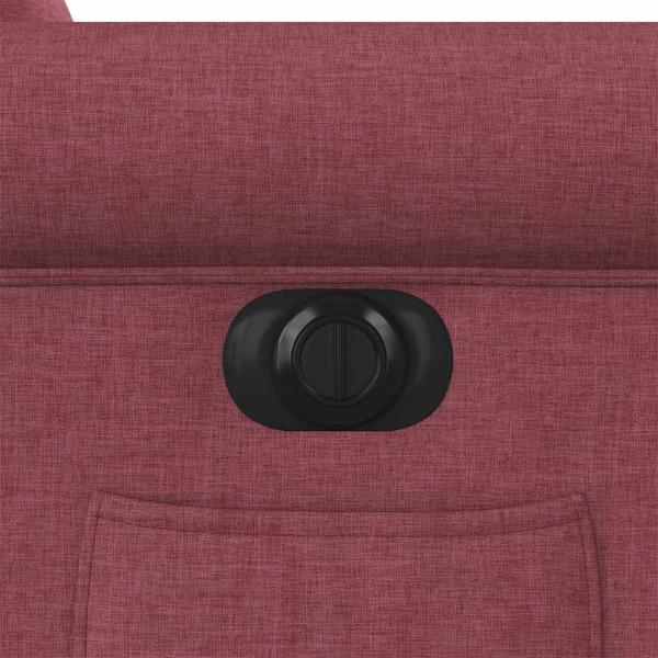 Relaxsessel Elektrisch Weinrot Stoff