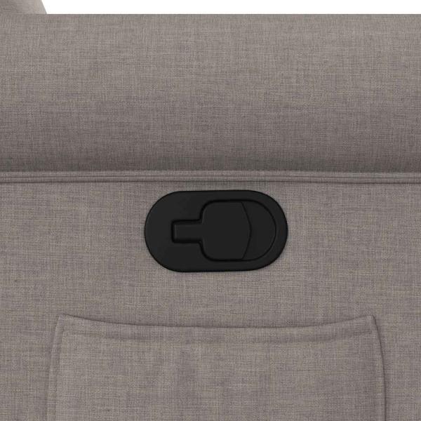 Relaxsessel mit Aufstehhilfe Taupe Stoff