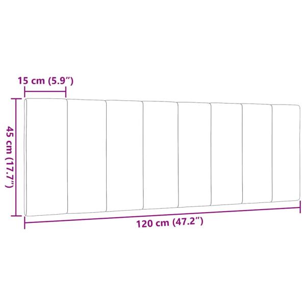 Kopfteil-Kissen Creme 120 cm Stoff